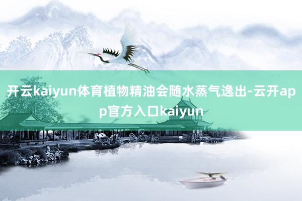 开云kaiyun体育植物精油会随水蒸气逸出-云开app官方入口kaiyun