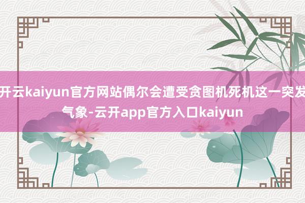 开云kaiyun官方网站偶尔会遭受贪图机死机这一突发气象-云