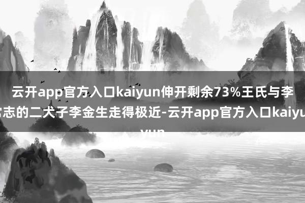 云开app官方入口kaiyun伸开剩余73%王氏与李常志的二