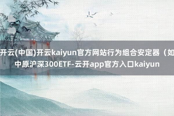 开云(中国)开云kaiyun官方网站行为组合安定器（如中原沪
