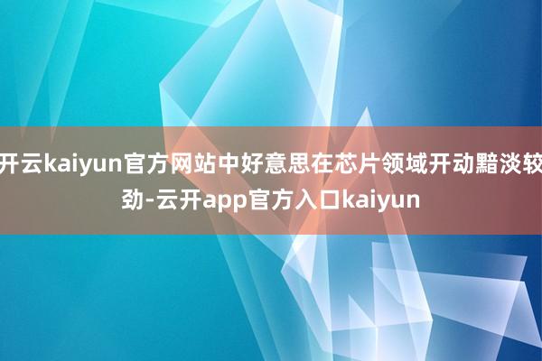 开云kaiyun官方网站中好意思在芯片领域开动黯淡较劲-云开app官方入口kaiyun