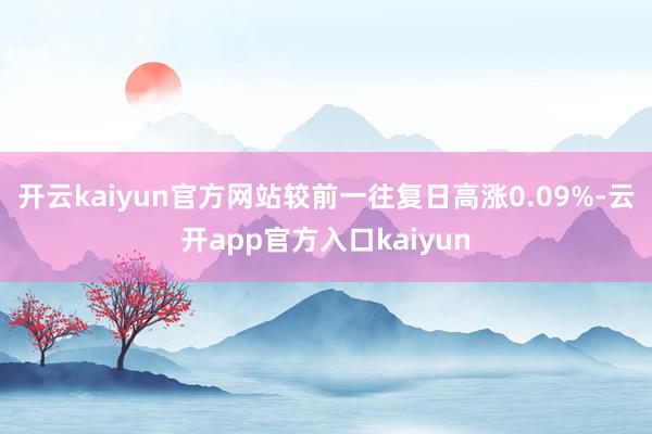 开云kaiyun官方网站较前一往复日高涨0.09%-云开app官方入口kaiyun